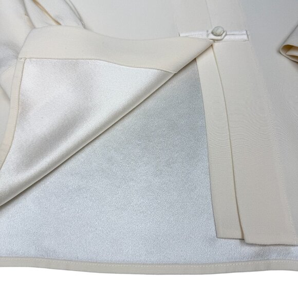 VTG Women's RENA ROWAN Asian-Style Button-Down Cream Shirt-‎ Size 12 - Picture 6 of 11